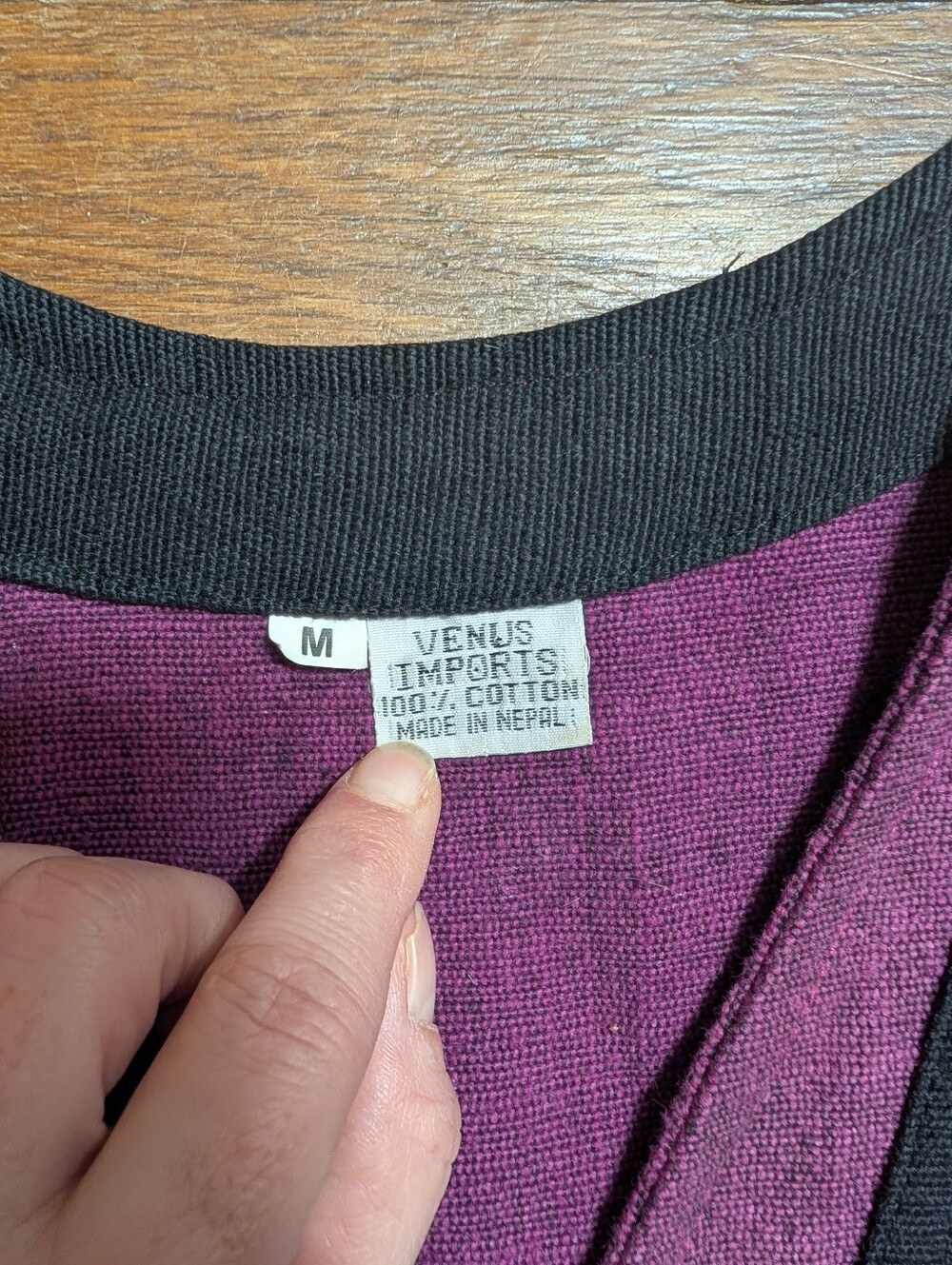 Vintage Art to Wear Japanese Crane Embroidered Vest Purple Black Woven Asian Med - Picture 9 of 16